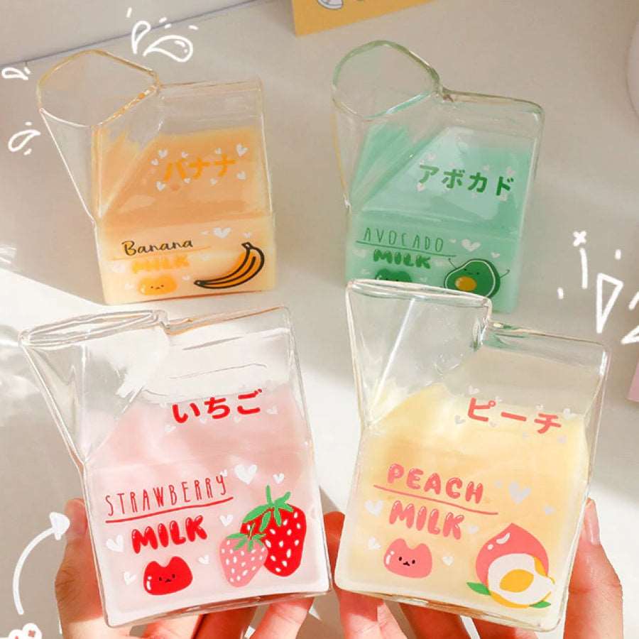 Kawaii Fruity Milk Carton Cups Wakaii