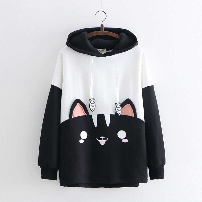 Kawaii Japanese Cat Fish Hoodie Wakaii