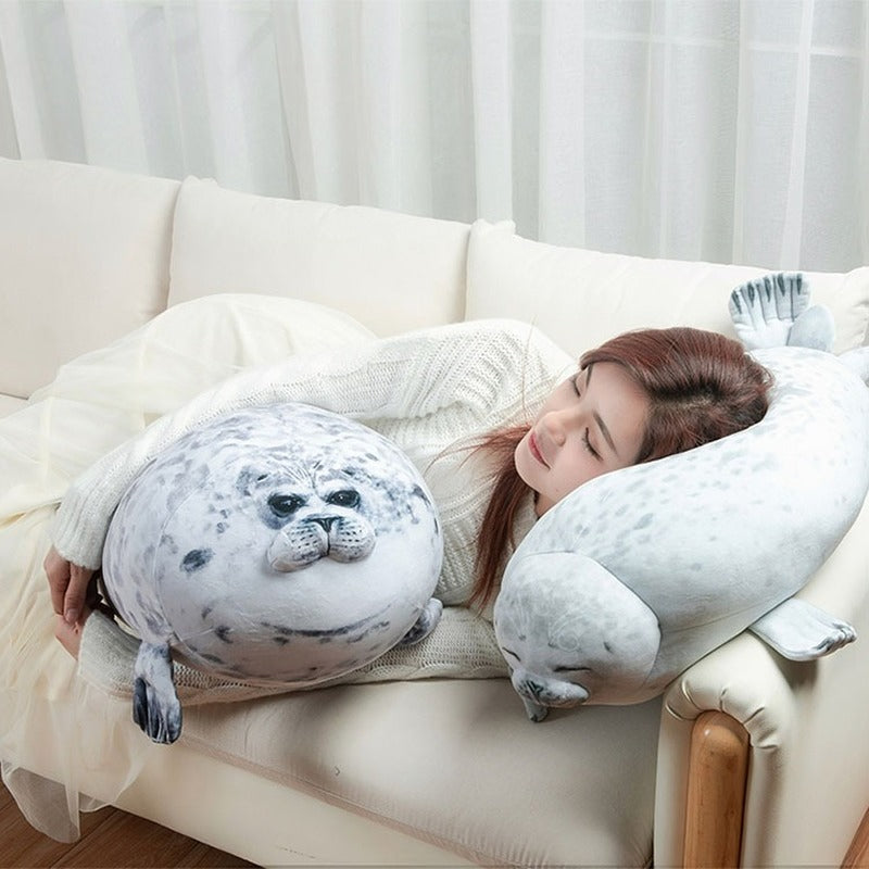 Kawaii Lazy Chubby Seal Plushies Wakaii