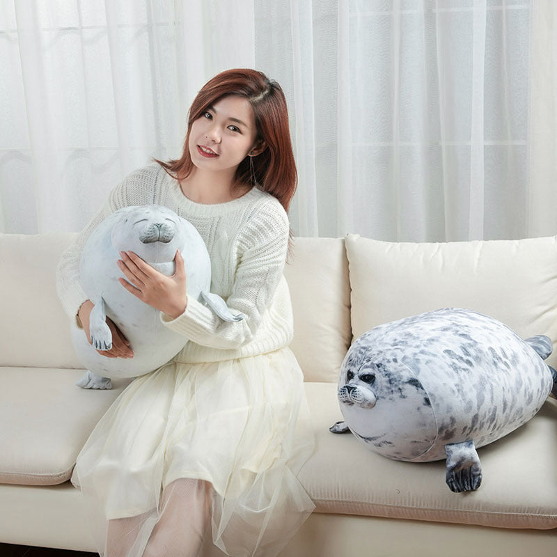 Kawaii Lazy Chubby Seal Plushies Wakaii