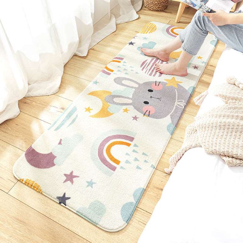 Kawaii Long Fluffy Bedroom Rugs Set 1 Wakaii