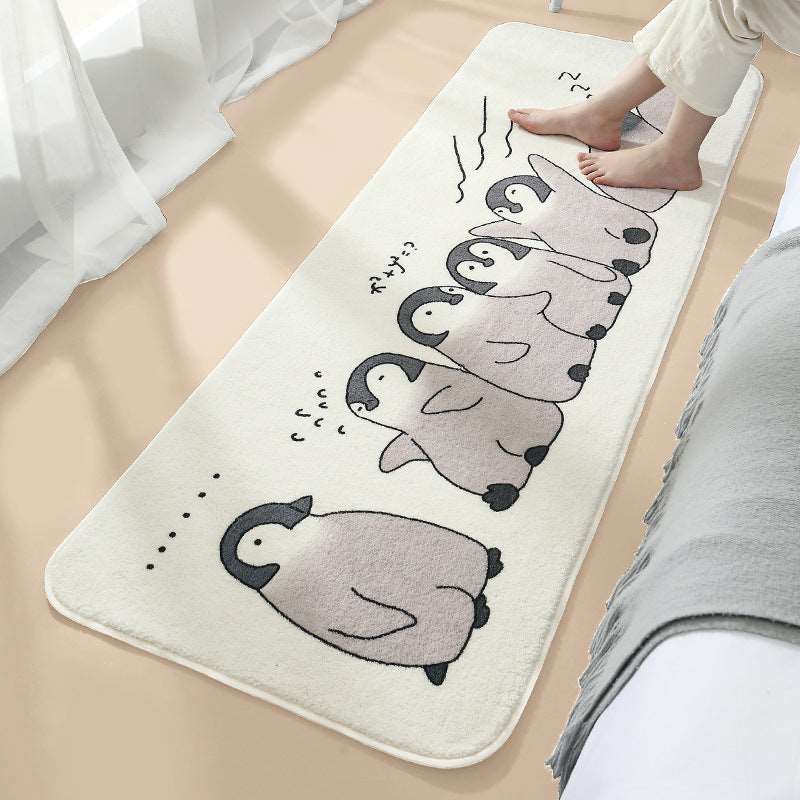 Kawaii Long Fluffy Bedroom Rugs Set 1 Wakaii