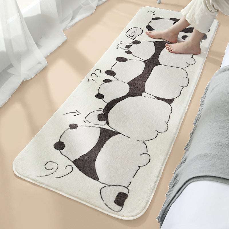 Kawaii Long Fluffy Bedroom Rugs Set 2 Wakaii