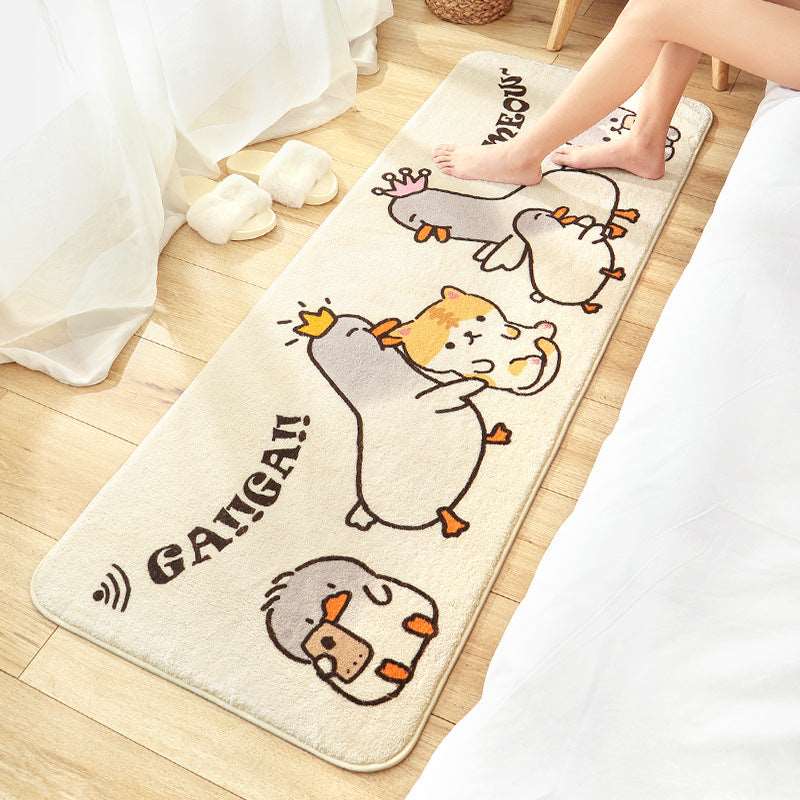 Kawaii Long Fluffy Bedroom Rugs Set 2 Wakaii
