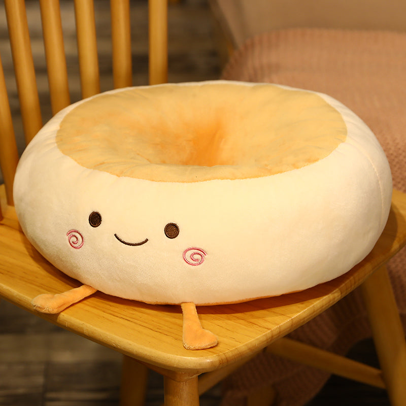 Toast Bread Futon Cushion Home Floor Chair Cushion Plush Office Tatami Pudding Butt Cushion Wakaii