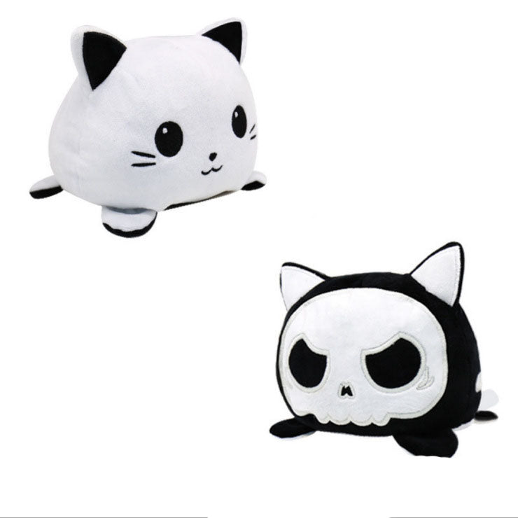 Kawaii Moody Reversible Cat Plushies Wakaii