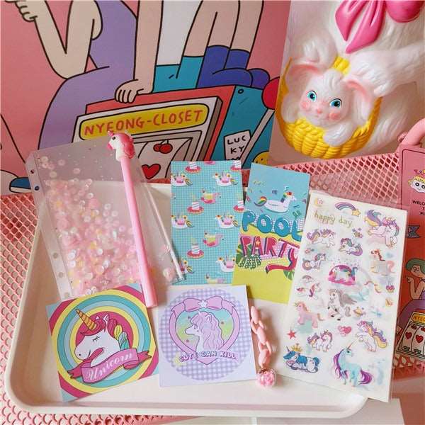 Kawaii Mystical Unicorn Notebook Collection Wakaii