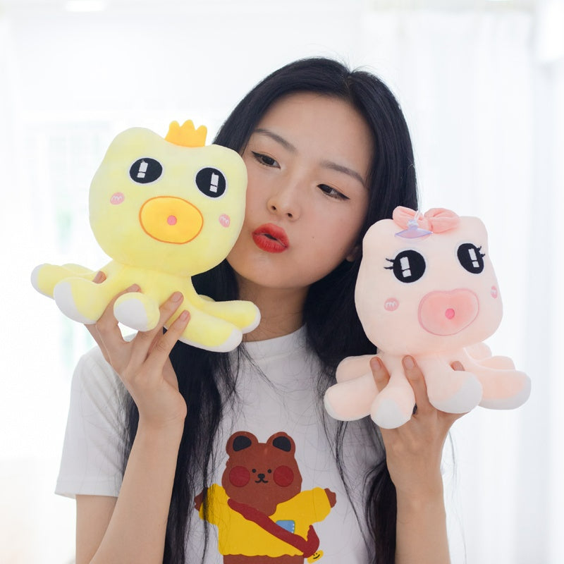 Net Celebrity Same Cute Octopus And Cow Doll Plush Toy Catching Machine Doll Wakaii