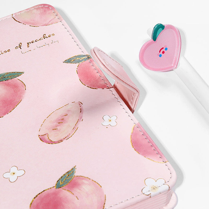 Kawaii Peach Leather Notebooks Wakaii