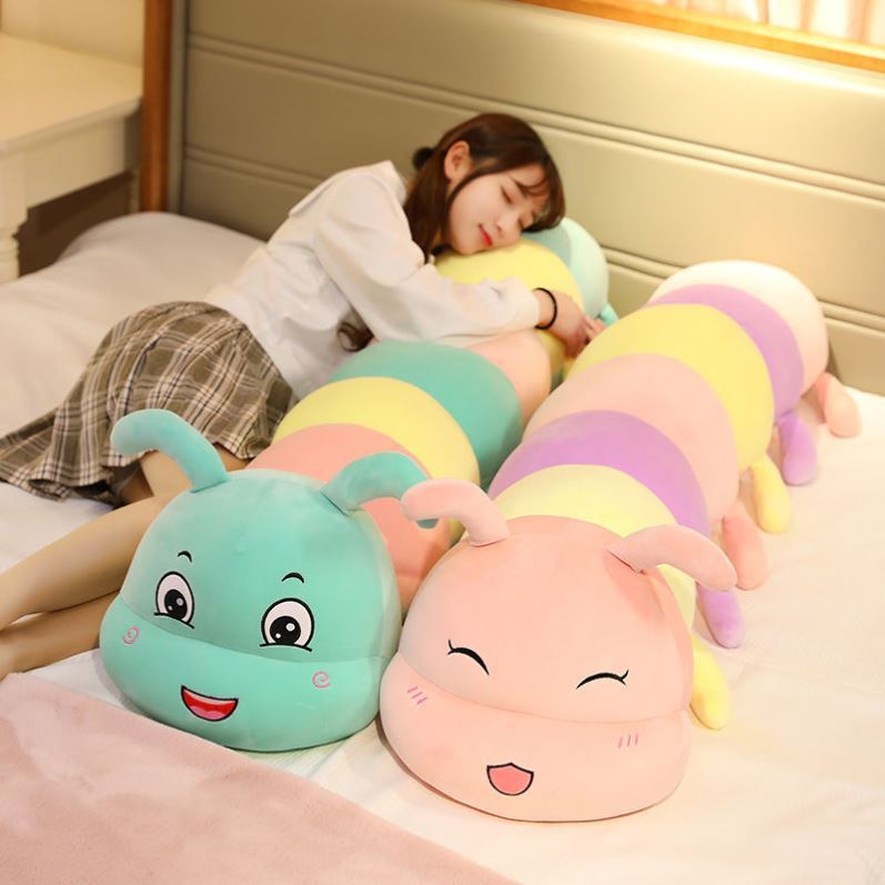 Kawaii Colorful Caterpillar Plushies Duo