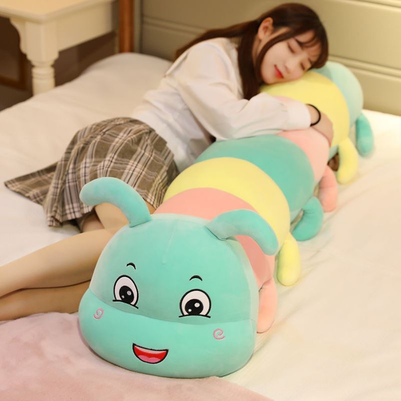 Kawaii Colorful Caterpillar Plushies Duo