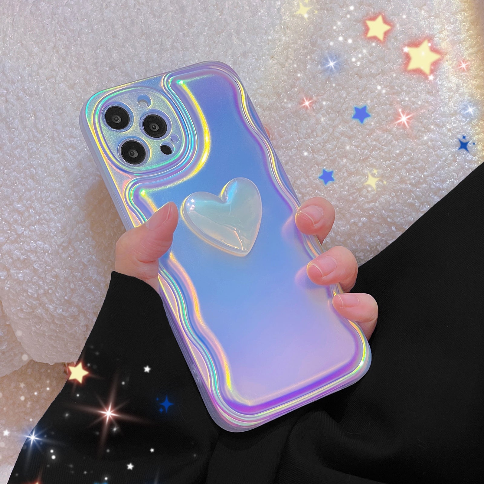 Gradient Heartbeat Silicone iPhone Case