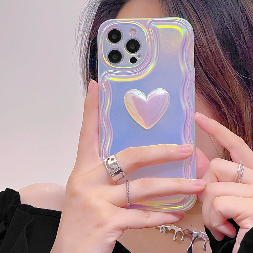 Gradient Heartbeat Silicone iPhone Case