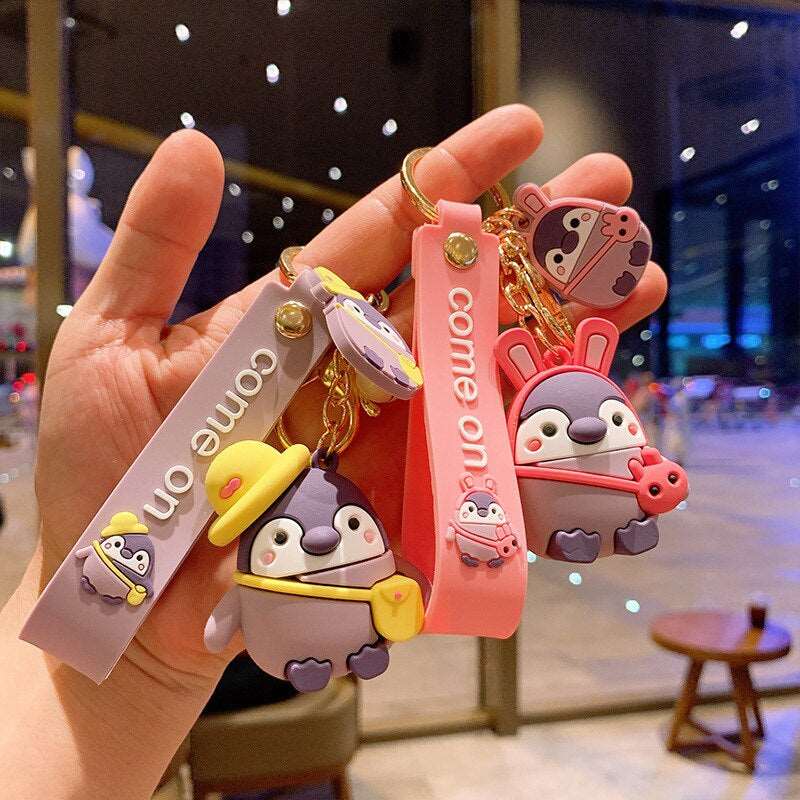 Kawaii Penguin Couple Keychain Wakaii