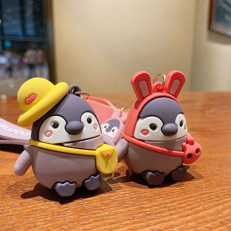 Kawaii Penguin Couple Keychain Wakaii