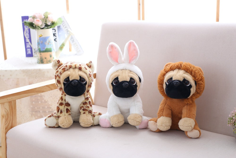 Kawaii Pug Family Plushies Wakaii