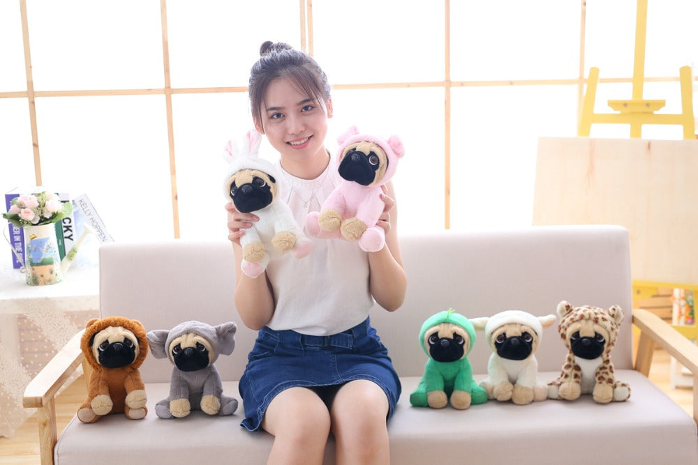 Kawaii Pug Family Plushies Wakaii
