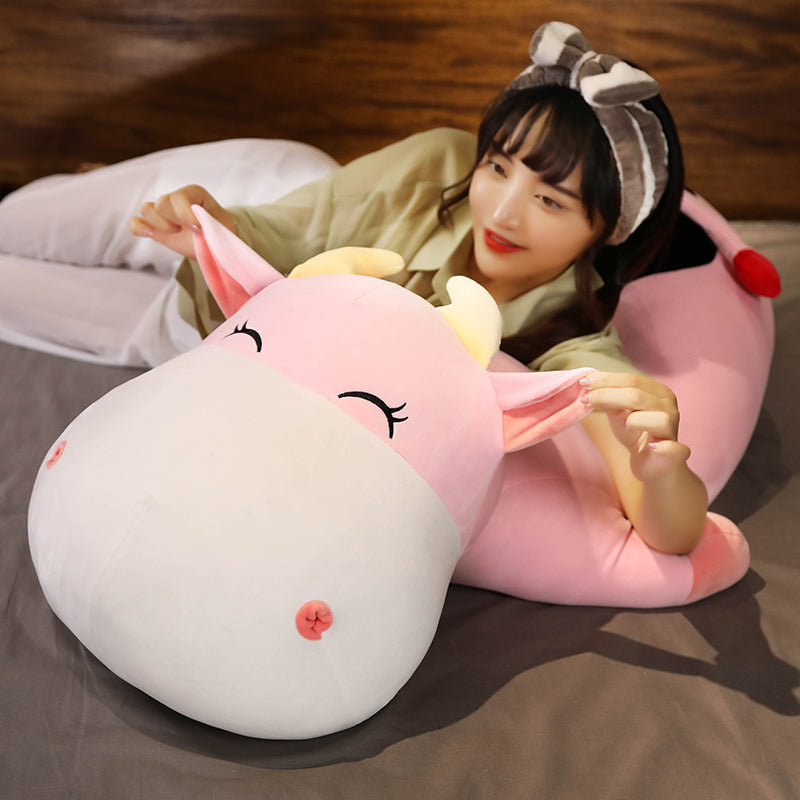 Kawaii Sleeping Cow Plushies Wakaii