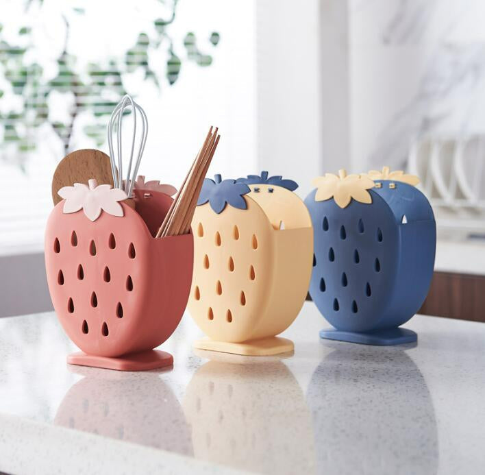 Kawaii Strawberry Cutlery Organizer Wakaii