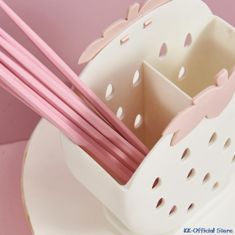 Kawaii Strawberry Cutlery Organizer Wakaii