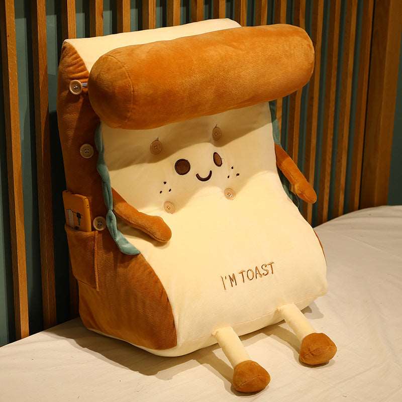 Toast Bread Bedside Cushion Back Pillow With Headrest Sofa Office Bay Window Waist Pillow Waist Support Waist Neck Pillow Wakaii