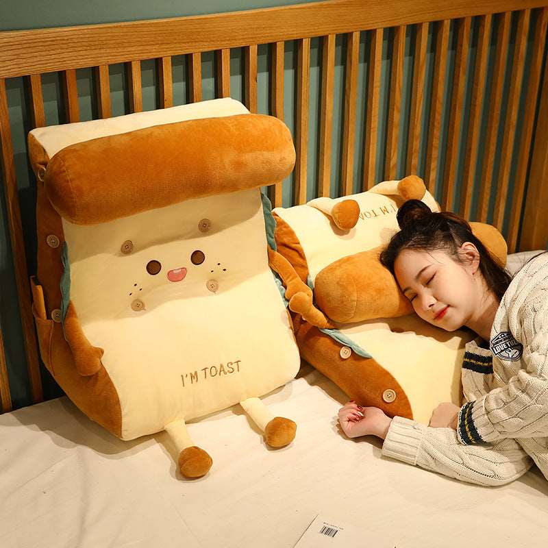 Toast Bread Bedside Cushion Back Pillow With Headrest Sofa Office Bay Window Waist Pillow Waist Support Waist Neck Pillow Wakaii