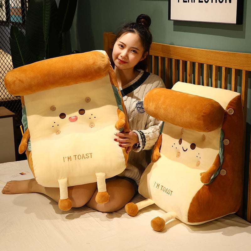 Toast Bread Bedside Cushion Back Pillow With Headrest Sofa Office Bay Window Waist Pillow Waist Support Waist Neck Pillow Wakaii