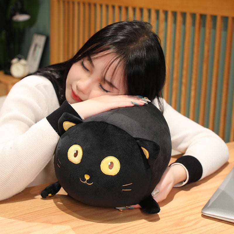 Leo the Wide-Eyed Kawaii Black Cat Plushie Wakaii