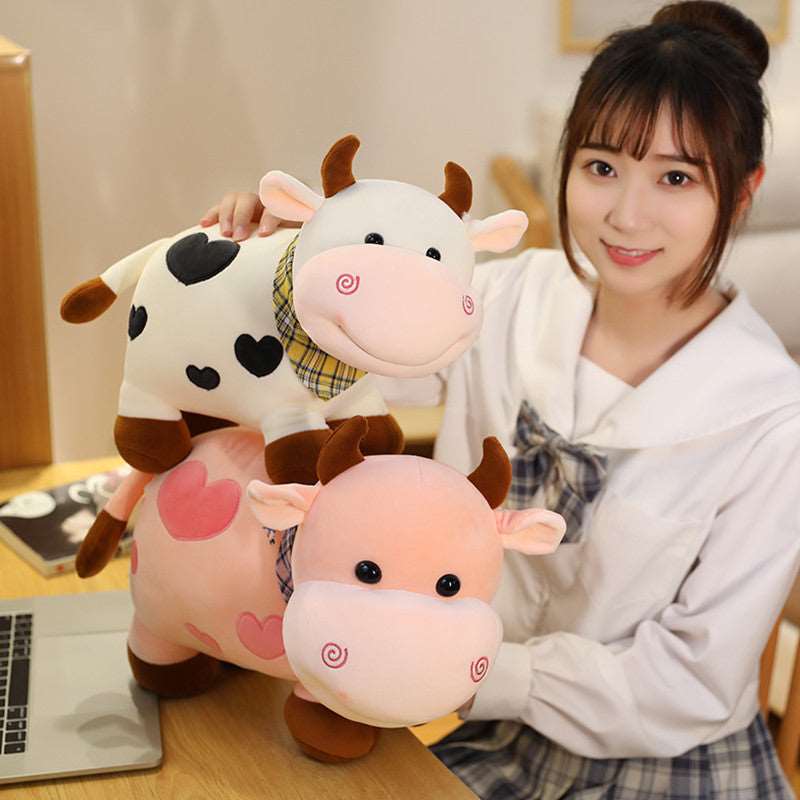Cute And Cute Little Cow Plush Toy Pillow Wakaii