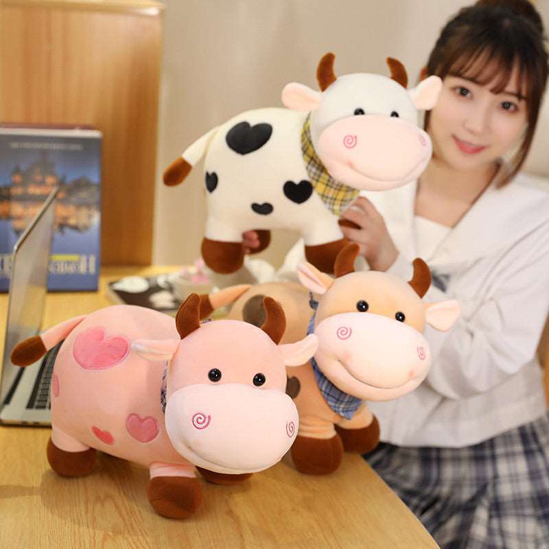 Cute And Cute Little Cow Plush Toy Pillow Wakaii