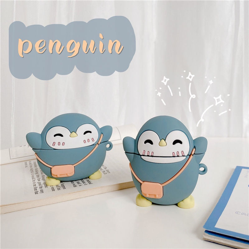 The Purse-Wearing Penguin Airpod Case Wakaii