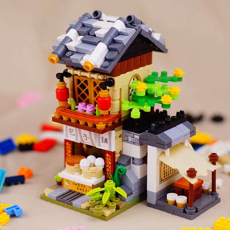 Traditional Chinese Marketplace Building Blocks